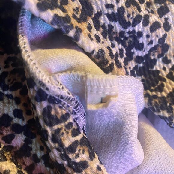 Bundle (3) Baby Girl Bummies; Leopard, Pink, Marble Turquoise with Black Fringe - Picture 10 of 13